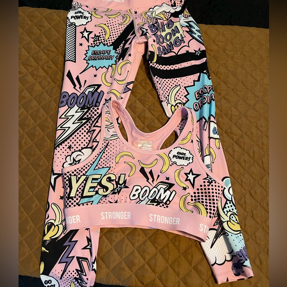 Stronger workout set. Worn once. Size Medium too and bottom.